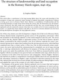 The structure of landownership and land occupation in the Romney Marsh region, 1646-1834