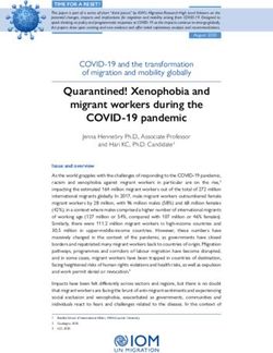 Quarantined! Xenophobia and migrant workers during the COVID-19 pandemic