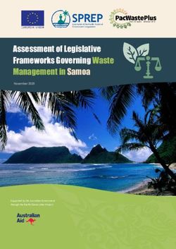Assessment of Legislative Frameworks Governing Waste Management in Samoa - SPREP