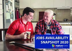 JOBS AVAILABILITY SNAPSHOT 2020 - Anglicare Australia
