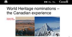 World Heritage nominations - the Canadian experience