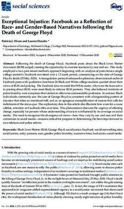 Exceptional Injustice: Facebook as a Reflection of Race- and Gender-Based Narratives following the Death of George Floyd - MDPI