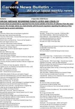 SPECIAL MESSAGE REGARDING EVENTS LISTED AND COVID-19 - Narrabri High School