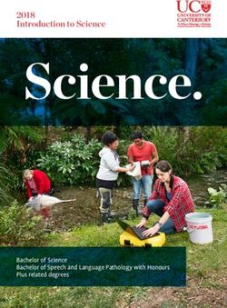 2018 Introduction to Science UNIVERSITY OF CANTERBURY