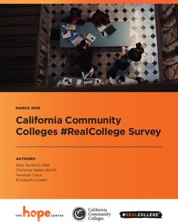 California Community Colleges #RealCollege Survey - MARCH 2019 AUTHORS: Sara Goldrick-Rab Christine Baker-Smith Vanessa Coca Elizabeth Looker