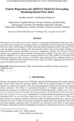 Fourier Regression and ARIMAX Model for Forecasting Monthong Durian Price Index