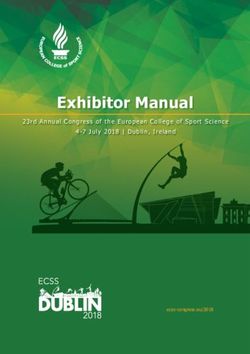 Exhibitor Manual 23rd Annual Congress of the European College of Sport Science 4-7 July 2018 | Dublin, Ireland