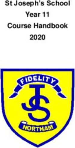 St Joseph's School Year 11 Course Handbook 2020