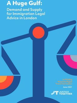 A Huge Gulf: Demand and Supply for Immigration Legal Advice in London - Jo Wilding Maureen Mguni Travis Van Isacker June 2021 - Paul Hamlyn Foundation