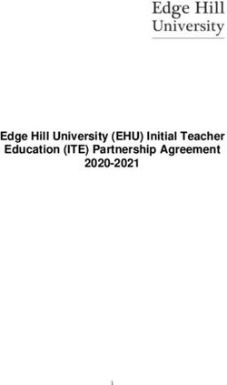 Edge Hill University (EHU) Initial Teacher Education (ITE) Partnership Agreement 2020-2021