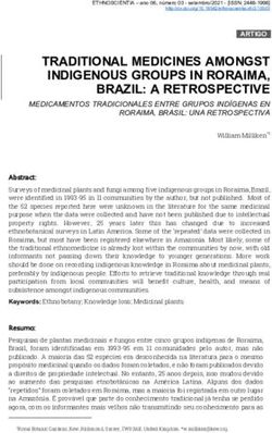 TRADITIONAL MEDICINES AMONGST INDIGENOUS GROUPS IN RORAIMA, BRAZIL: A RETROSPECTIVE