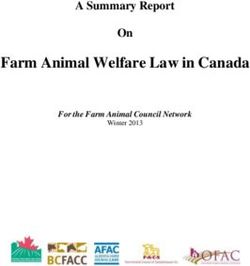 Farm Animal Welfare Law in Canada - A Summary Report On For the Farm Animal Council Network