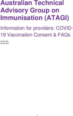 Australian Technical Advisory Group on Immunisation (ATAGI) - Information for providers: COVID- 19 Vaccination Consent & FAQs - Australian ...