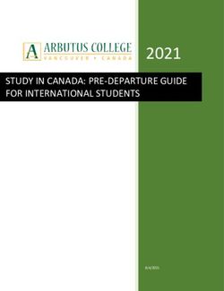 2021 STUDY IN CANADA: PRE-DEPARTURE GUIDE FOR INTERNATIONAL STUDENTS