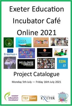 Exeter Education Incubator Café Online 2021 - Project Catalogue Monday 5th July - Friday 16th July 2021