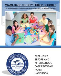 MIAMI-DADE COUNTY PUBLIC SCHOOLS 2021 - 2022 BEFORE AND AFTER SCHOOL ...