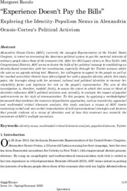 "Experience Doesn't Pay the Bills" - Exploring the Identity-Populism Nexus in Alexandria Ocasio-Cortez's Political Activism - Iperstoria