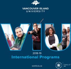 International Programs - 2018-19 world.viu.ca - International Student Office