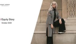 Equity Story October 2020 - Investor Relations / Gerry Weber International AG