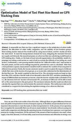 Optimization Model of Taxi Fleet Size Based on GPS Tracking Data - MDPI