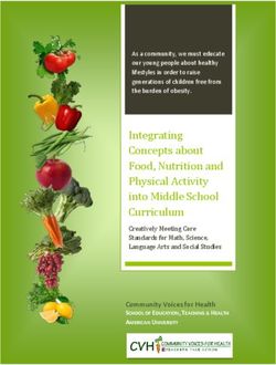Integrating Concepts about Food, Nutrition and Physical Activity into Middle School Curriculum
