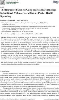 The Impact of Business Cycle on Health Financing: Subsidized, Voluntary and Out of Pocket Health Spending - MDPI