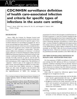 CDC/NHSN surveillance definition of health care-associated infection and criteria for specific types of infections in the acute care setting