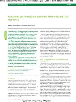 Functional Gastrointestinal Disorders: History Taking Skills In Practice