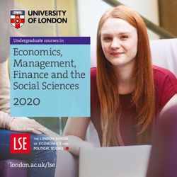 2020 Economics, Management, Finance and the Social Sciences - london.ac.uk/lse