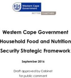 Western Cape Government Household Food and Nutrition Security Strategic Framework - September 2016 - Western Cape ...
