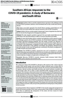 Southern African responses to the COVID-19 pandemic: A study of Botswana and South Africa