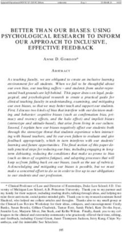 BETTER THAN OUR BIASES: USING PSYCHOLOGICAL RESEARCH TO INFORM OUR APPROACH TO INCLUSIVE, EFFECTIVE FEEDBACK