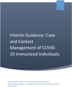 Interim Guidance: Case and Contact Management of COVID- 19 Immunized Individuals - DEPARTMENT OF HEALTH AND COMMUNITY SERVICES PUBLIC HEALTH ...