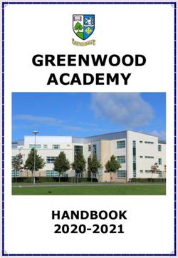 GREENWOOD ACADEMY - HANDBOOK 2020-2021 - Education Scotland