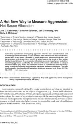 A Hot New Way to Measure Aggression: Hot Sauce Allocation