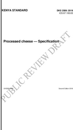 Processed cheese - Specification - KENYA STANDARD
