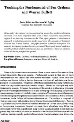 Teaching the Fundamental of Ben Graham and Warren Buffett