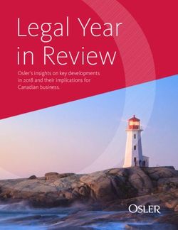 Legal Year in Review Osler's insights on key developments in 2018 and their implications for Canadian business.