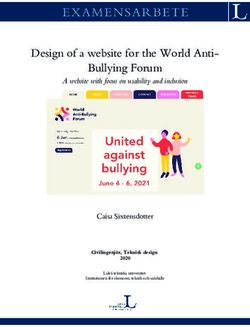 DESIGN OF A WEBSITE FOR THE WORLD ANTI-BULLYING FORUM - A WEBSITE WITH FOCUS ON USABILITY AND INCLUSION - DIVA