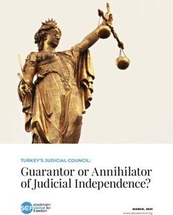 Guarantor or Annihilator of Judicial Independence? - SCF TURKEY'S JUDICIAL COUNCIL