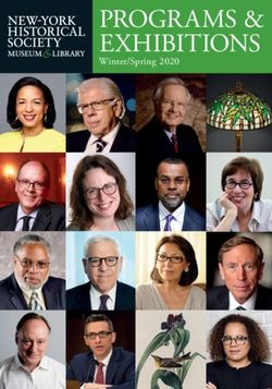 PROGRAMS & EXHIBITIONS - Winter/Spring 2020 - New-York Historical Society