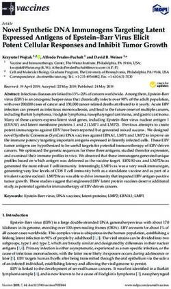 Novel Synthetic DNA Immunogens Targeting Latent Expressed Antigens of Epstein-Barr Virus Elicit Potent Cellular Responses and Inhibit Tumor Growth ...