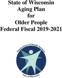 State of Wisconsin Aging Plan for Older People Federal Fiscal 2019-2021