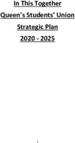 In This Together Queen's Students' Union Strategic Plan 2020 2025