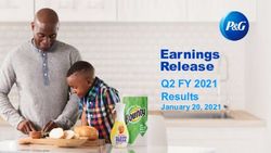 Earnings Release Q2 FY 2021 Results January 20, 2021
