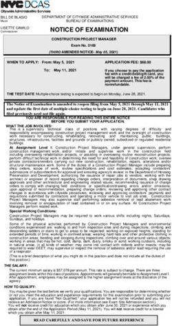 NOTICE OF EXAMINATION - NYC.gov