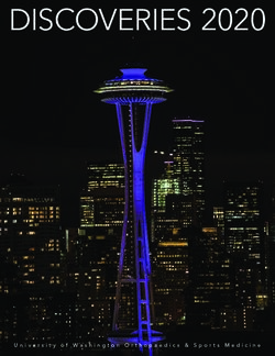DISCOVERIES 2020 - University of Washington Orthopaedics & Sports Medicine