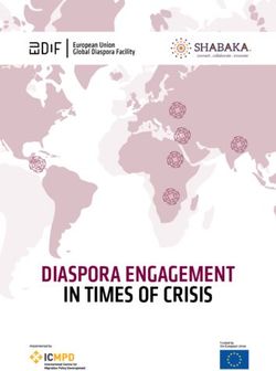 DIASPORA ENGAGEMENT IN TIMES OF CRISIS