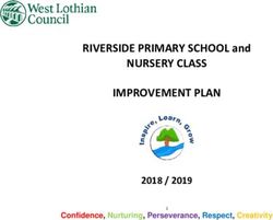 NURSERY CLASS IMPROVEMENT PLAN - RIVERSIDE PRIMARY SCHOOL and - 2018 / 2019 Confidence, Nurturing, Perseverance, Respect, Creativity