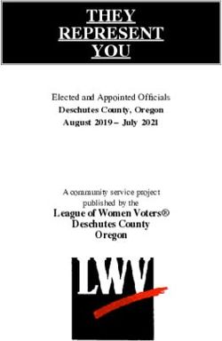 THEY YOU REPRESENT - LEAGUE OF WOMEN VOTERS OF DESCHUTES COUNTY - League of Women Voters of Deschutes ...
